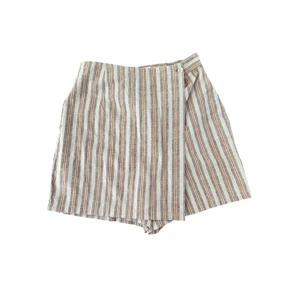 Vintage B. Bronson Linen Cotton Skort Neutral Minimalist